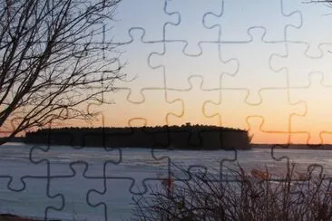Beaubear 's Island NB at sunset jigsaw puzzle