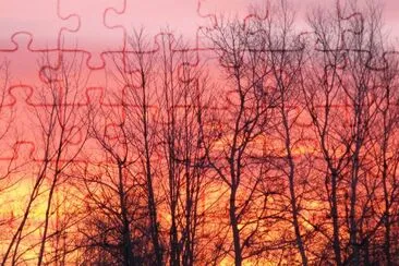 Fiery looking sunrise jigsaw puzzle