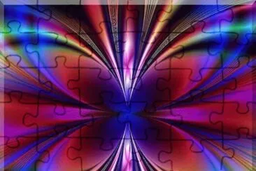 Colored jigsaw puzzle