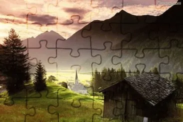 Country Cabin Scene jigsaw puzzle