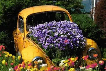 Unique Volkswagen Beetle Flower Planter