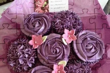 פאזל של cupcakes morados