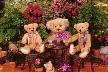 Teddy Bear Garden Party-Cute! jigsaw puzzle