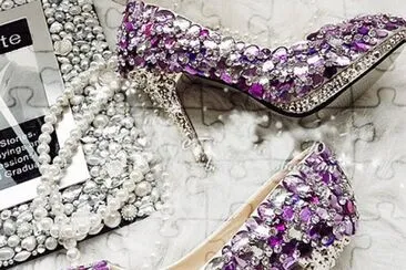 Dazzling Crystal High Heel Shoes