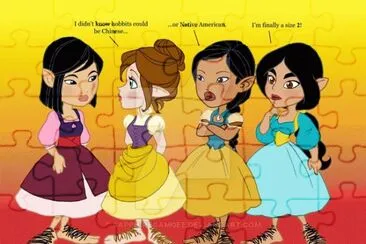 פאזל של Mulan Jane Pocahontas Jasmine
