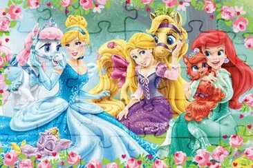 Cinderella Rapunzel Ariel jigsaw puzzle