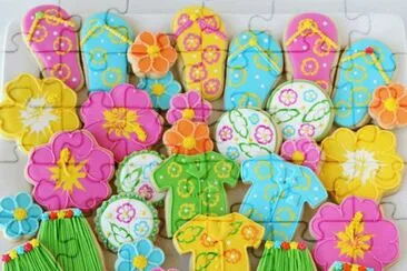 Luau Party Cookies