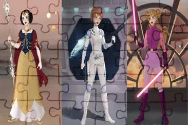 פאזל של StarWars SnowWhite Cinderella Aurora