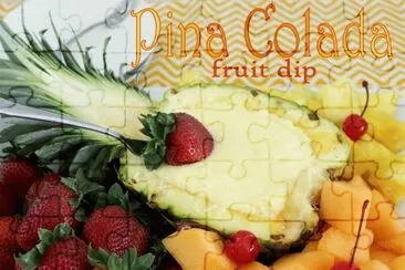 Pina Colada Yogurt Fruit Dip jigsaw puzzle