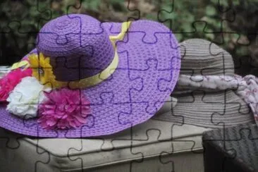 Pretty Decorated Purple Hat jigsaw puzzle