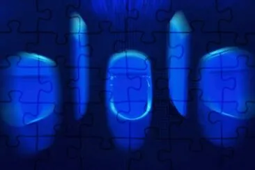 blue jigsaw puzzle