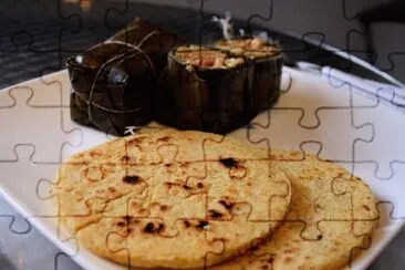 tamal y arepa