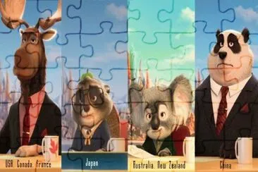 פאזל של zootopia