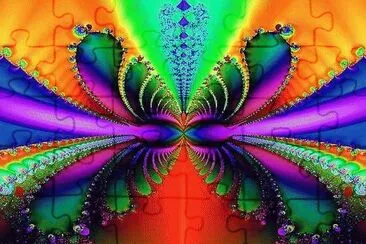 Colored jigsaw puzzle