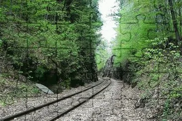 Railroad cut jigsaw puzzle