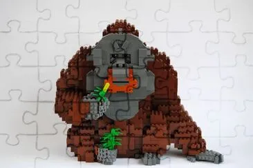 Increible figura de un Gorila realizada con Legos jigsaw puzzle