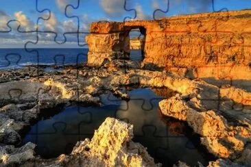 פאזל של Ventana azul isla de Gozo