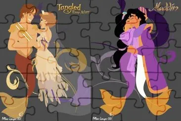 Flynn Rapunzel Jasmine Aladdin jigsaw puzzle