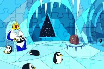 Rey Helado con sus pinguinos jigsaw puzzle