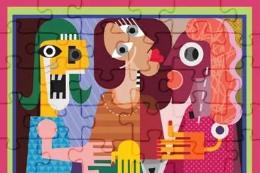 multicolor jigsaw puzzle