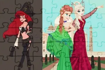 Ariel Anna Elsa jigsaw puzzle