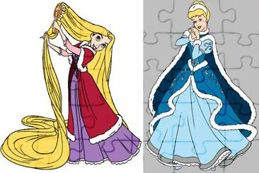 Rapunzel Cinderella jigsaw puzzle