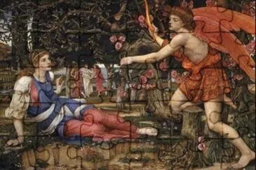 John Roddam Spencer-Stanhope- Love and the Maiden.