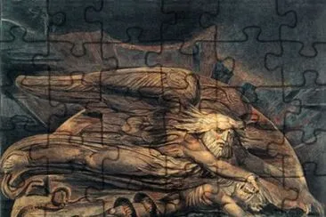 William Blake-Elohim Creating Adam