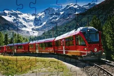 trenes y paisaje jigsaw puzzle