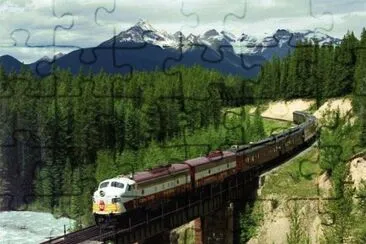 trenes y paisaje jigsaw puzzle