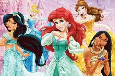 פאזל של Jasmine Cinderella Ariel Belle Pocahontas