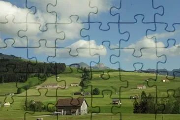 Apenzellerland blick zum SÃ¤ntis jigsaw puzzle
