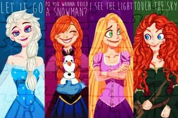 Elsa Anna Rapunzel Merida