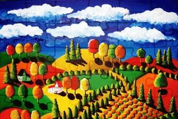 painted landscape jigsaw puzzle