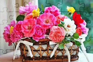 cesto de flores jigsaw puzzle