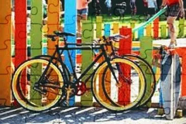 bikes    fences jigsaw puzzle