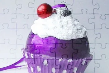פאזל של Royal Purple Cupcake Ornament