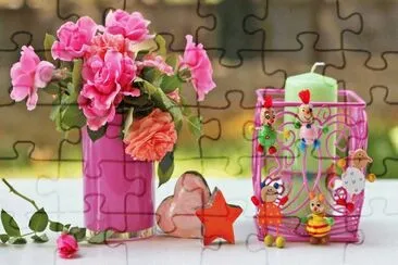פאזל של centro con flores