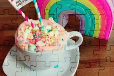 Colorful Unicorn Hot Chocolate jigsaw puzzle