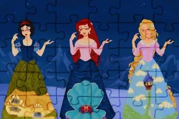 SnowWhite Ariel Rapunzel jigsaw puzzle