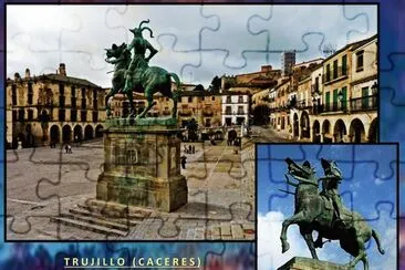 TRUJILLO (CÃCERES) PL. MAYOR ESTATUA FCO. PIZARRO