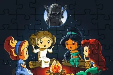 Cinderella Leia DarthWader Jasmine Ariel