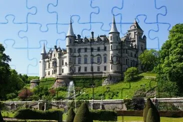 castle_scotland_park_garden_fountain_