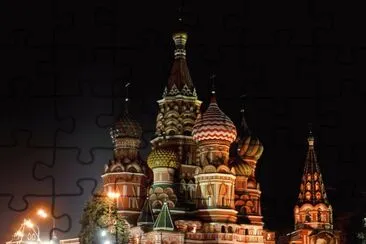 city_night_church_lights_beauty_ jigsaw puzzle