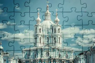 st_petersburg_smolny_convent_ jigsaw puzzle