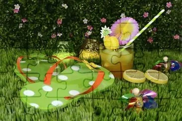 Interesting Flip Flop Garden Still Life jigsaw puzzle
