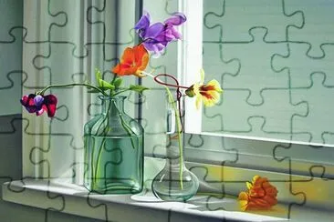flores den la ventana jigsaw puzzle