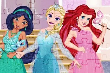 Jasmine Elsa Ariel jigsaw puzzle