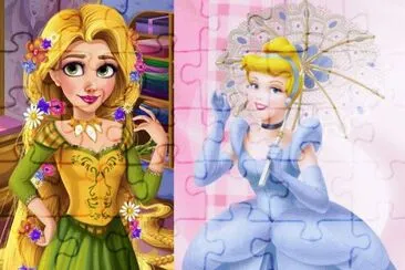 פאזל של Rapunzel Cinderella