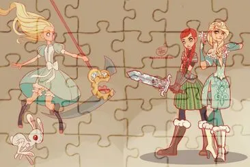 Alice Anna Elsa jigsaw puzzle